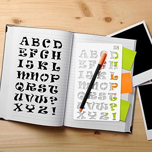 5 Stencils+Drawing+Templates+Notebook+Scrapbook