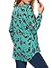 ANGVNS Women Loose V Neck Half Sleeve Chiffon Top, Lake Blue 2, XL