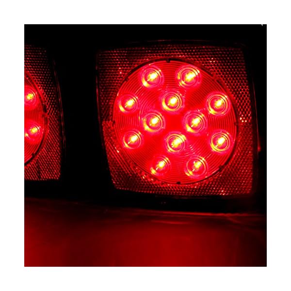 Amarine-made-Boat-Marine-Pair-LED-Square-Light-Kit-Trailer-Under-80-Tail-Stop-Brake