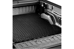 R&L Racing Black Diamond Plate Truck Bed Mat Rubber Trunk Floor Carpet Compatible with 2004-2014 Ford F150/Mark Lt 6.5