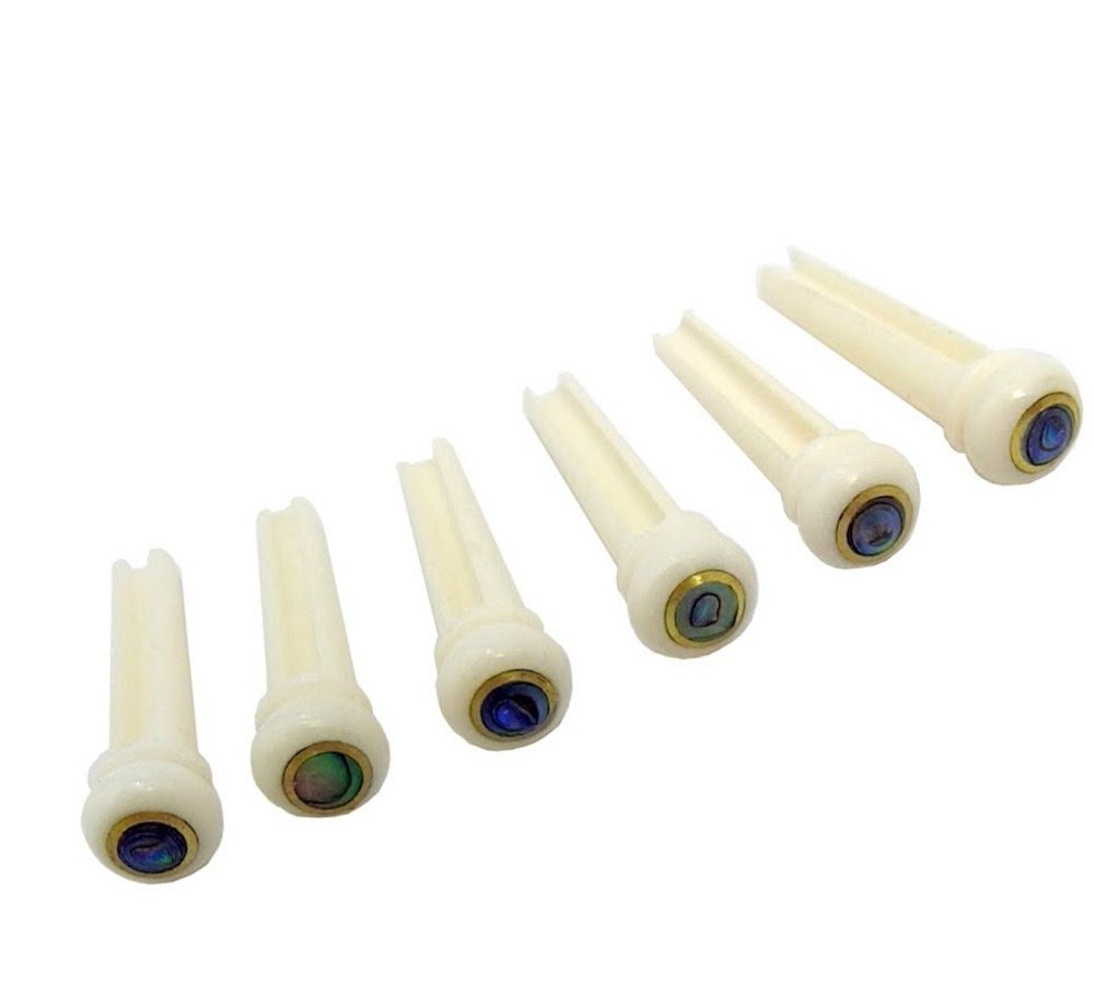 SLOWHANDよく鳴る 牛骨 アコースティックギター 用 ブリッジピン エンドピン 6本セット商品画像
