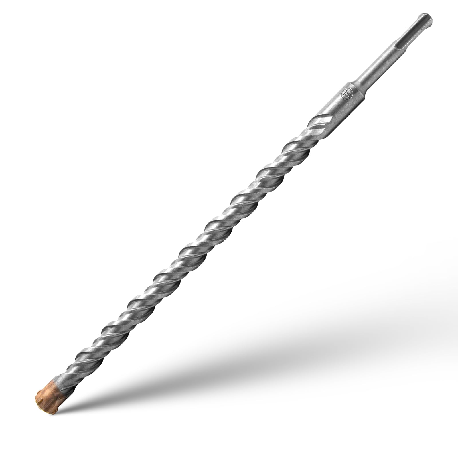 SDS Plus Hammer Drill Bits 18mm x 350mm Cross Drill Bits 4 Cutter Carbide Head Hammer Bit Tungsten Carbide Tip Rotary Impact Masonry Bit for Masonry, Stone, Concrete, Brick, Tiles