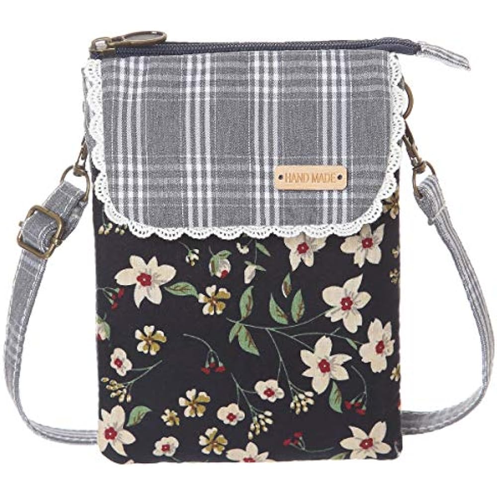 crossbody phone purse pattern Cell Phone Purse Wallet Canvas Flower Pattern Small Crossbody Bags For Women | eBay