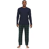 Swiss Alps Mens T-Shirt and Buffalo Plaid Check Fleece Lounge Pants Gift Set