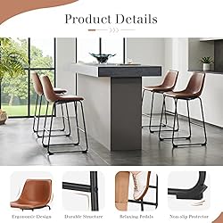 Sweetcrispy Counter Height Bar Stools Set of