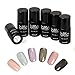 BMC 6pc Nude Color Themed UV/LED Nail Lacquer Gel Polish Master Set - Oasis Collection