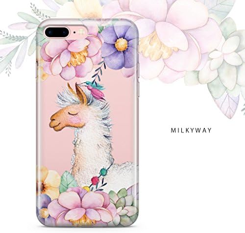 Milkyway Cases FLORAL LLAMA Clear TPU Cell Phone Case for iPhone 6/6S