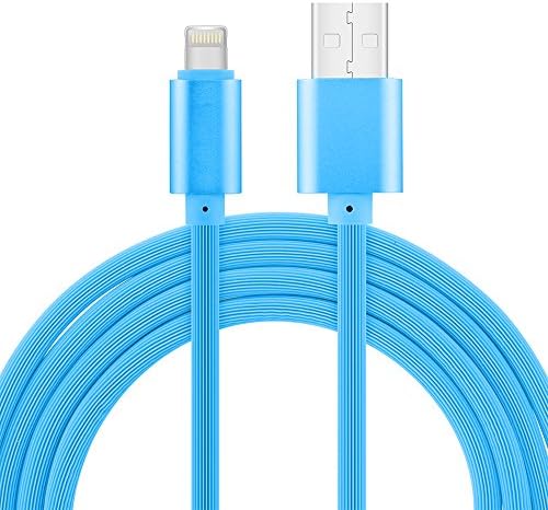jabox 2 Ampere Anti Wrap Teeth Pattern Fast Charging and Sync 2m Data Cable for Apple iPhone (Blue)