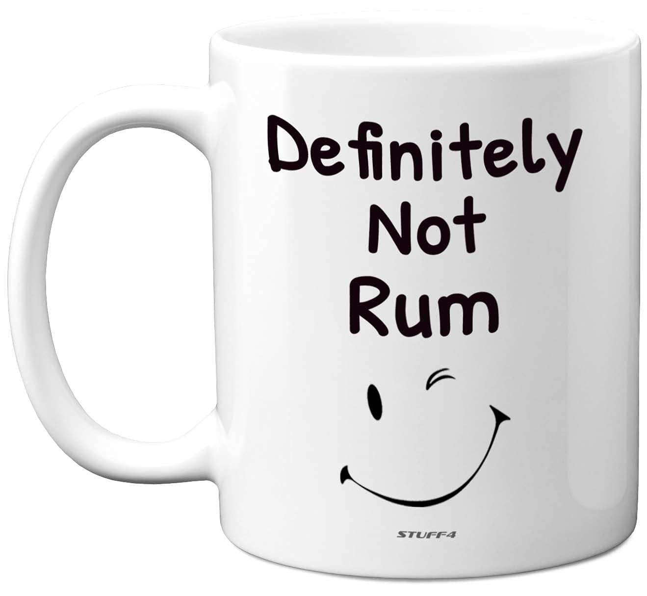 Stuff4 Definitely Not Rum Funny Mugs, 11oz Ceramic Dishwasher Safe Premium Mugs, Rum Gift, Office Gifts for Women, for Men, Funny Work Mug, White