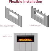 Dimplex Prism Optiflame Electric Wall Fireplace 50" Media Wall Built-In Heater view 7
