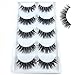 Mokde Mondge 5 Pairs/Box Handmade Mink Fur Pretty Eyelash 3D Strip Lashes Thick Fake Faux Eyelashes (mink lashe)