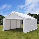 Quictent 13ftx20ft Carport Heavy Duty Car Canopy Galvanized Car Shelter with Reinforced Ground Bars