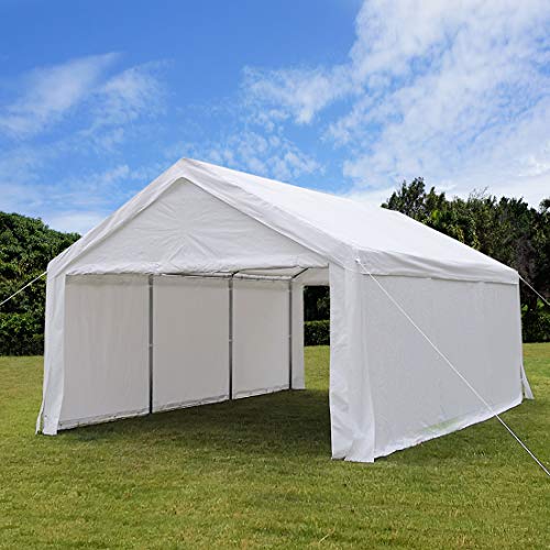 Quictent 13ftx20ft Carport Heavy Duty Car Canopy Galvanized Car Shelter with Reinforced Ground Bars