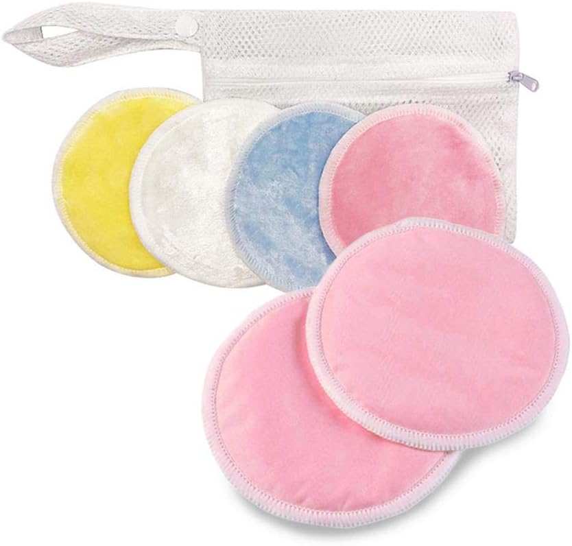Seasonaliy 20 Pcs Bamboo Fiber Velvet Reusable Wipes Face Eye Clean for Women Men Makeup Remover Pad Facial Cleaning Pad with Laundry Bag