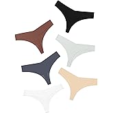 DEANGELMON Seamless Thongs for Women No Show Thong Underwear Women Comfortable Multiple Pack