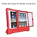 HDE Case for iPad Air 2 - Kids Shockproof Bumper Hard Cover Handle Stand with Built in Screen Protector for Apple iPad Air 2-2014 Release 2nd Generation (Red)