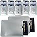 RFID Blocking Sleeve Set - Durable TearProof Waterproof - Slim Design for Wallet Pocket or Bag - 10 Credit Card Sleeves - 2 Passport Sleeves