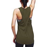 Mippo Workout Tops for Women Yoga Athletic Shirts Long Tank Tops Gym Workout Clothes