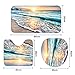 Sea Scape Sunset Beach Sand Bath Mat Set,3 Piece Bathroom Mats Set Non-Slip Bathroom Rugs/Contour Mat/Toilet Cover by TEYAYA