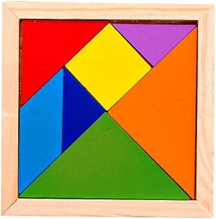 smallwoodi Rompecabezas Geométrico Tangram Tablero Color Madera Regalo De Navidad Rompecabezas Para Niños Rompecabezas Práctico Iluminación Suministros Escolares Papelería Juguete Educativo Multicolor: Amazon.com.mx: Deportes y Aire Libre