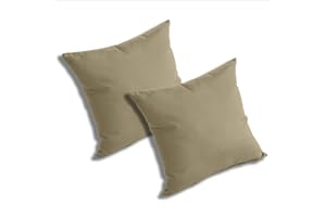 Comfort Classics Set of 2 Sunbrella Outdoor/Indoor Throw Pillows Inc. (Antique Beige)