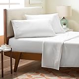 LINENSPA Brushed Microfiber Ultra Soft Bed Sheet Set - Wrinkle Resistant - Twin Size - White