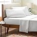 LINENSPA Brushed Microfiber Ultra Soft Bed Sheet Set - Wrinkle Resistant - Twin Size - White