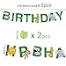 15pcs Jungle Animals Leaves Happy Birthday Banner Decoration for Woodland Garland Forest Theme Birthday Festival Party