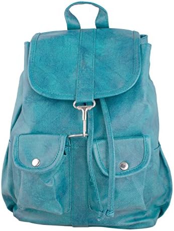 THE TAN CLAN Synthetic Green Backpack Handbag For Women