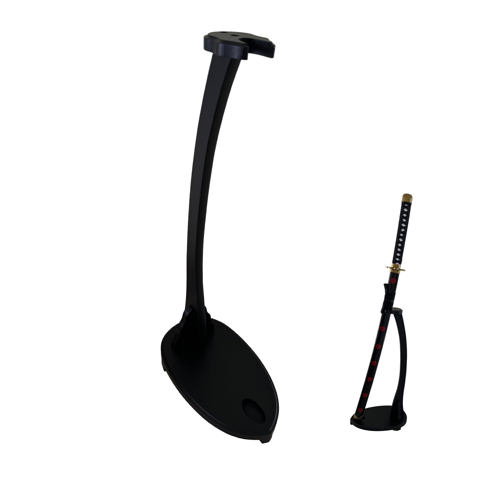 Z-fiber Sword Stand Katana Swan Shape Large Sword Holder Vertical Sword Display Stand 22.8Inch for Wakizashi Weapon Display