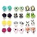 Oaonnea Variety Assorted Animal Stud Earrings Set,Hypoallergenic 12 Pack