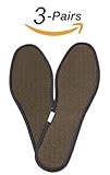 Scheppend Bamboo Charcoal Deodorant Mesh Insoles Sweat-absorbent Shoe Pads,3 Pairs