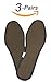 Scheppend Bamboo Charcoal Deodorant Mesh Insoles Sweat-Absorbent Shoe Pads,3 Pairs (Size 43)