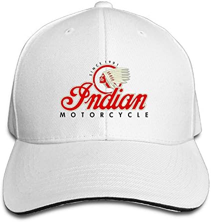 101dog Indian Brand Motorcycles Unisex Adjustable Baseball Ball Cap Hat White