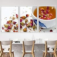 3 Piece Framed Canvas Wall Art Coffee Canvas Prints Home Artwork Decoration for Living Room,Bedroom - 16