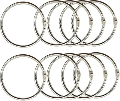 Guagua 50mm Binder Rings 15 Pack Nickel Plated 2 inch Loose Leaf