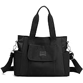 Women's Tote Purses Multi-pocket Shoulder Crossbody Bag Light Large Handbags for Work Travel Shopping
