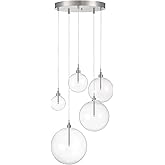 5-Light Pendant in Brushed Nickel