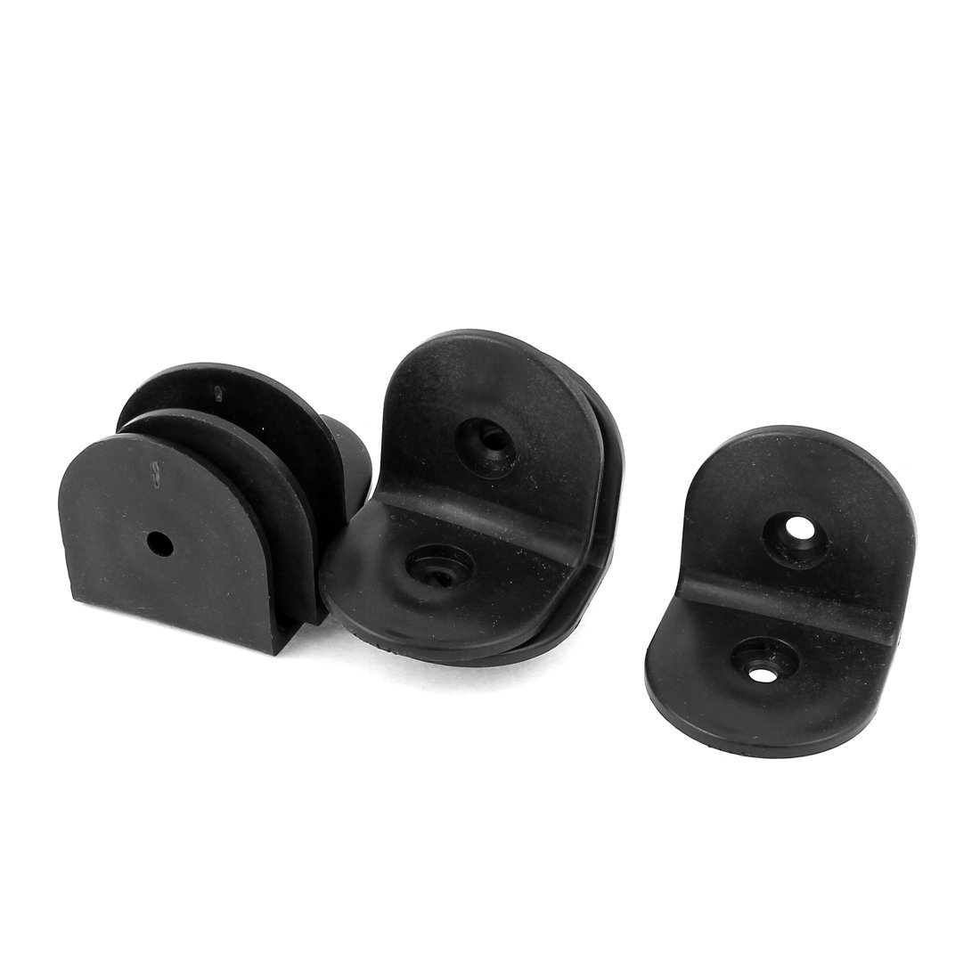 sourcing map 50mmx50mm Plastic L Shaped Right Angle Corner Brace Brackets 8 Pcs