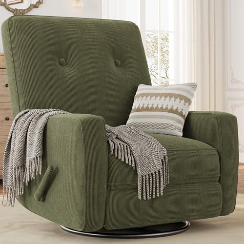 Garvee Nursery Recliner Chair, 360° Swivel Rocking Glider Chair for Adults with…