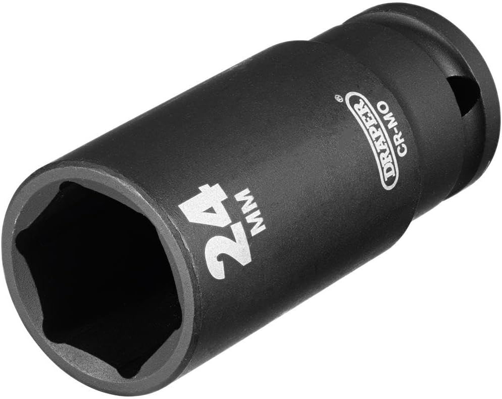 Draper Expert HI-TORQ 1/2 inch 24 mm Deep Impact Socket 6 Point Hex