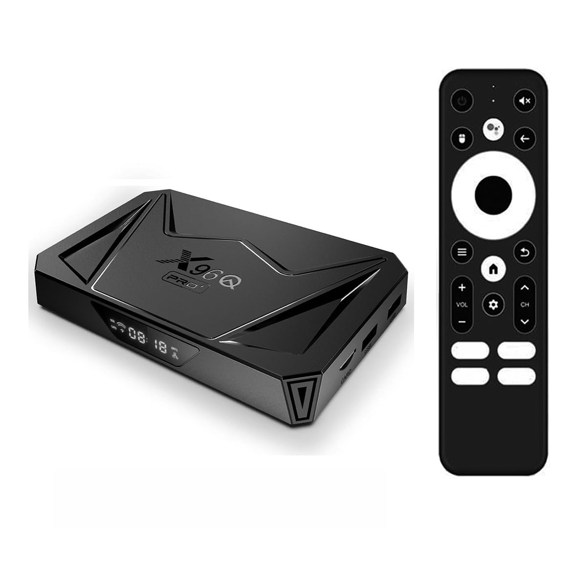 Photo 1 of X96Q PRO+ Android 14.0 TV Box 64bit 4GB RAM 64GB ROM Allwinner H728 Octa-core ARM Cortex A55 Mali G57-MC1 1000M Ethernet WiFi6 Dual-WiFi 2.4G/5G 8K BT5.x USB3.0