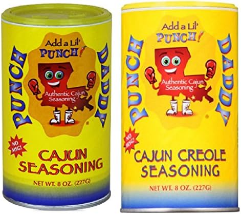 Punch  Daddy  Seasoning Bundle - 1 each of Punch  Daddy  Original Spicy Cajun and Cajun Creole Seasonings (8 Ounces each)