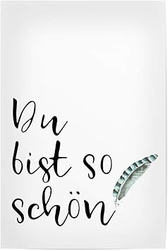 Amazon De Artboxone Poster 150x100 Cm Typografie Du Bist So Schon Teil Zwei Bild Liebe