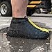 CHUHUAYUAN Waterproof Silicone Shoe Covers, Reusable Foldable Not-Slip Rain Shoe Covers with Zipper,Shoe Protectors Overshoes Rain Galoshes for Kids,Men and Women(1 Pair)