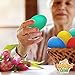 Funky Egg Grippers Set 4 Piece - Stress Relief Squishy Bouncing Ball - 2 Soft 2 Firm Hand Strengthening - Finger Resistance Squeeze Eggs Gift | Autism, ADHD and EDC Toys for Kids and Adult