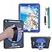 Cellular360 Shockproof Case for iPad 5th Gen./ iPad 6th Gen./ iPad 9.7 with a 360 Degree Rotatable Kickstand and Handle (Black/Blue)