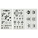 [18 Sheets] Small Black Removable Waterproof Temporary Tattoos Body Art Sticker Sheet Paper for Kids Men Women Adults Girls (Spider Scorpio Cross Crown Letters Gun Stars Quotes Queen Sword Paw Print)
