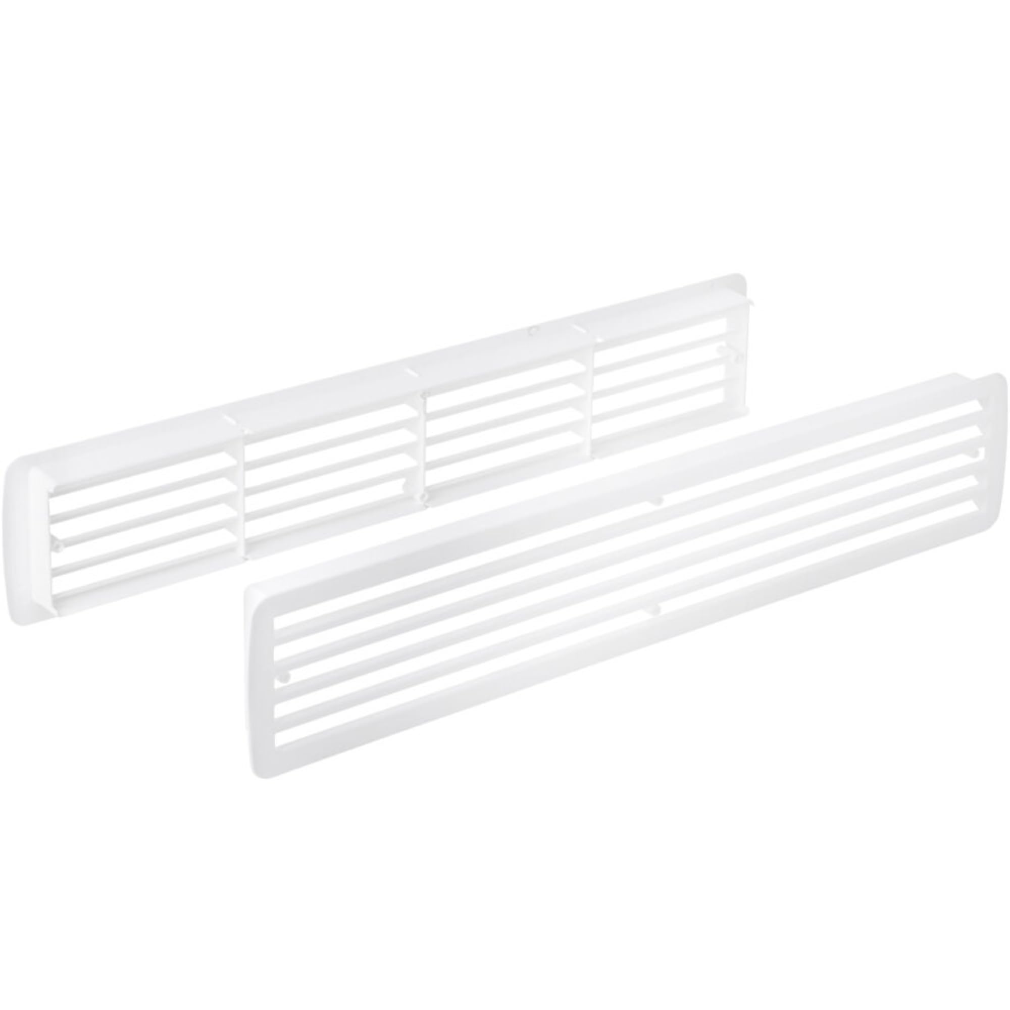 Gedotec Ventilation Grille | 457 x 92 mm | 1 piece | Door Grille White Plastic ABS | Door Ventilation for Door Thickness 35-40 mm | Ventilation Grille Angular | Door Ventilation Grille with Screws