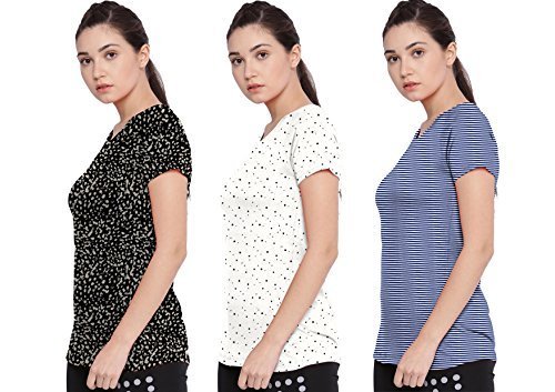 sneak peak ladies aop pack of 3 t shirt (xxx-large)